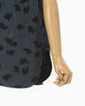 Double Layered Floral Jacquard Camisole - navy