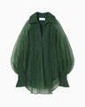 Shimmering Plunge Shirt - green