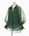 Shimmering Plunge Shirt - green