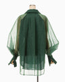 Shimmering Plunge Shirt - green