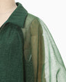 Shimmering Plunge Shirt - green