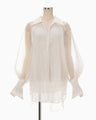 Shimmering Plunge Shirt - white