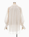 Shimmering Plunge Shirt - white