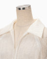 Shimmering Plunge Shirt - white