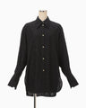 Floral Jacquard Oversized Shirt - black