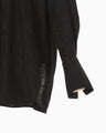 Floral Jacquard Oversized Shirt - black
