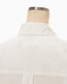Floral Jacquard Oversized Shirt - ecru