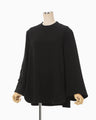 Triacetate 3D Floral Embroidery Top - black