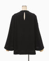 Triacetate 3D Floral Embroidery Top - black