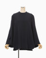 Triacetate 3D Floral Embroidery Top - navy