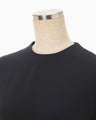 Triacetate 3D Floral Embroidery Top - navy