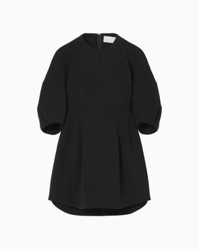 Triacetate Short Sleeve Top - black