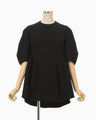 Triacetate Short Sleeve Top - black