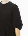 Triacetate Short Sleeve Top - black