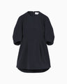 Triacetate Short Sleeve Top - navy