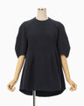 Triacetate Short Sleeve Top - navy