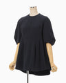 Triacetate Short Sleeve Top - navy