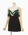 Triacetate Embroidery Camisole Top - black