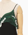 Triacetate Embroidery Camisole Top - black