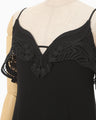 Triacetate Embroidery Camisole Top - black × black