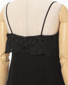 Triacetate Embroidery Camisole Top - black × black