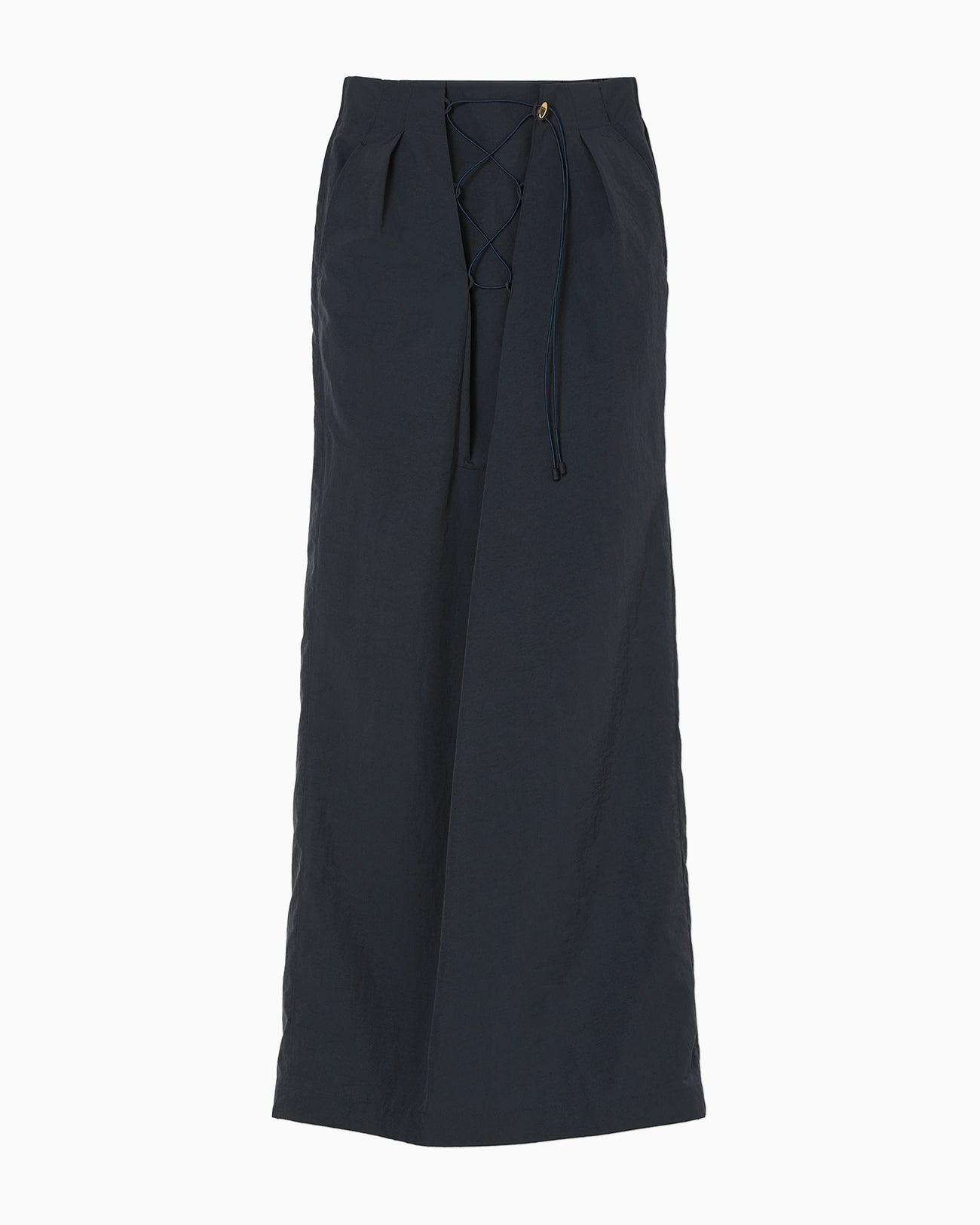 Nylon Typewriter Skirt - navy - Mame Kurogouchi