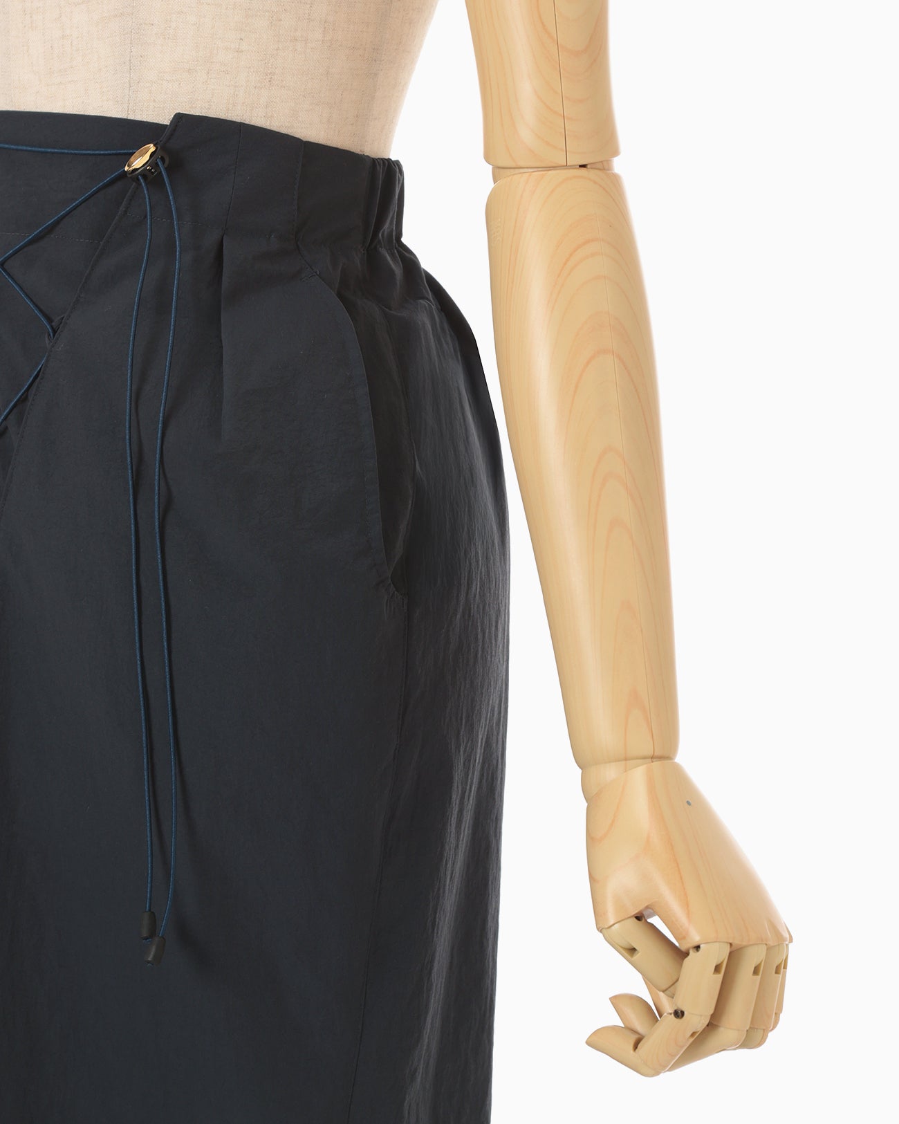 Nylon Typewriter Skirt - navy - Mame Kurogouchi