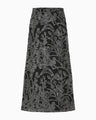 Washi Print Sheer Skirt - black