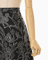 Washi Print Sheer Skirt - black