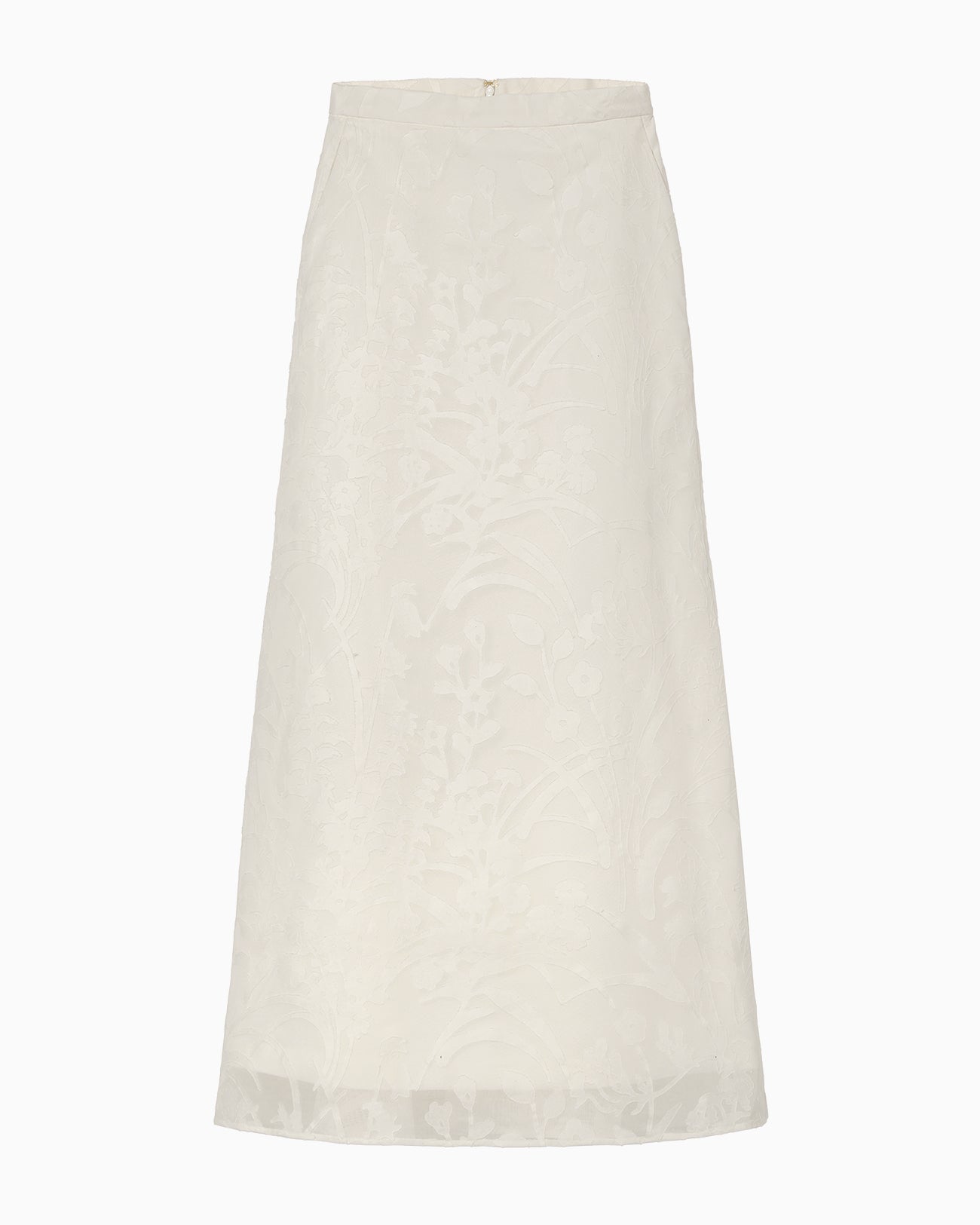 Washi Print Sheer Skirt - white - Mame Kurogouchi