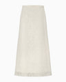 Washi Print Sheer Skirt - white