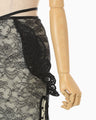 Nylon Skirt with Cording Embroidery Detail - ecru
