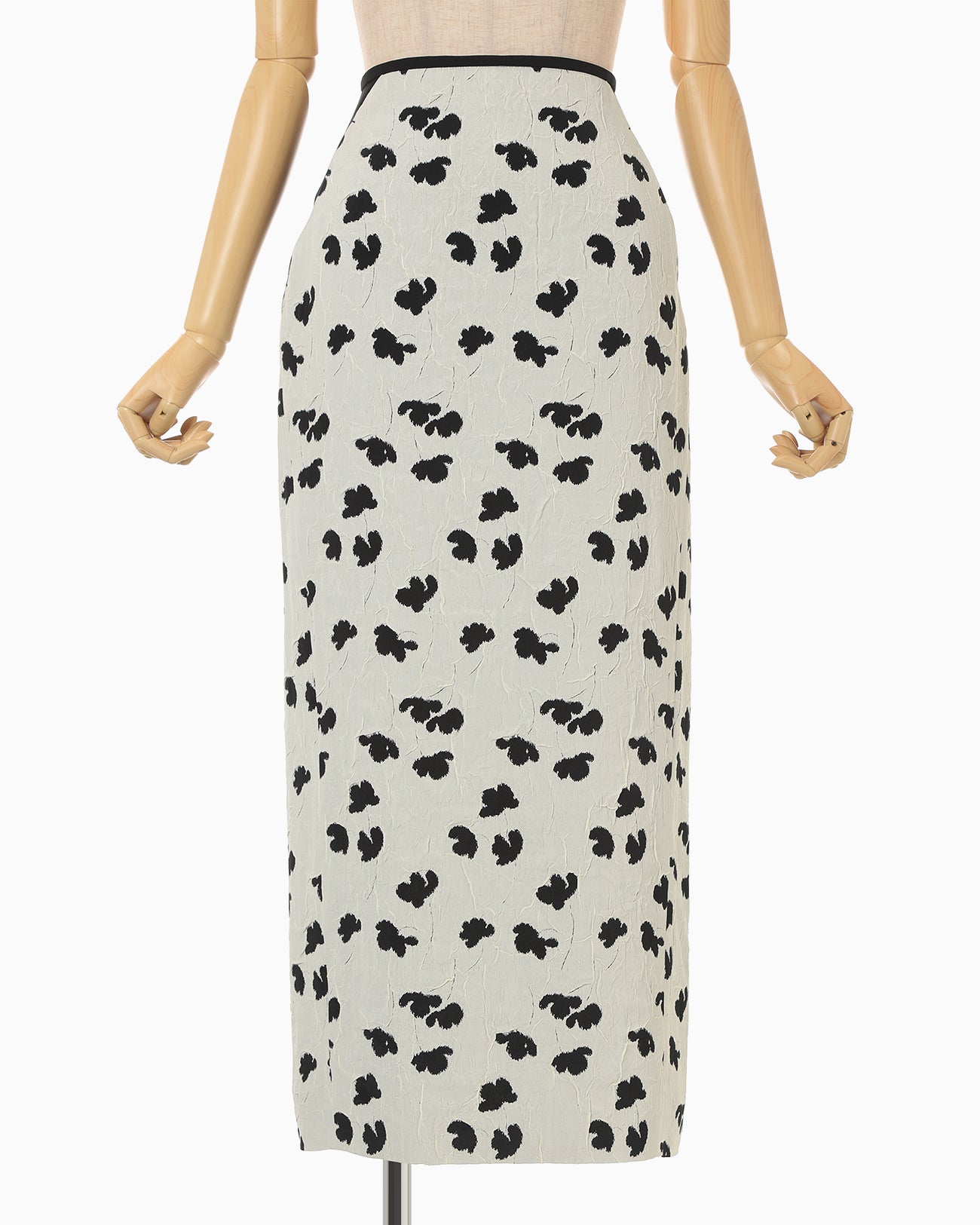 Double Layered Floral Jacquard Skirt - ecru - Mame Kurogouchi