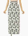 Double Layered Floral Jacquard Skirt - ecru