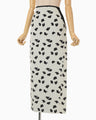 Double Layered Floral Jacquard Skirt - ecru