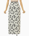 Double Layered Floral Jacquard Skirt - ecru
