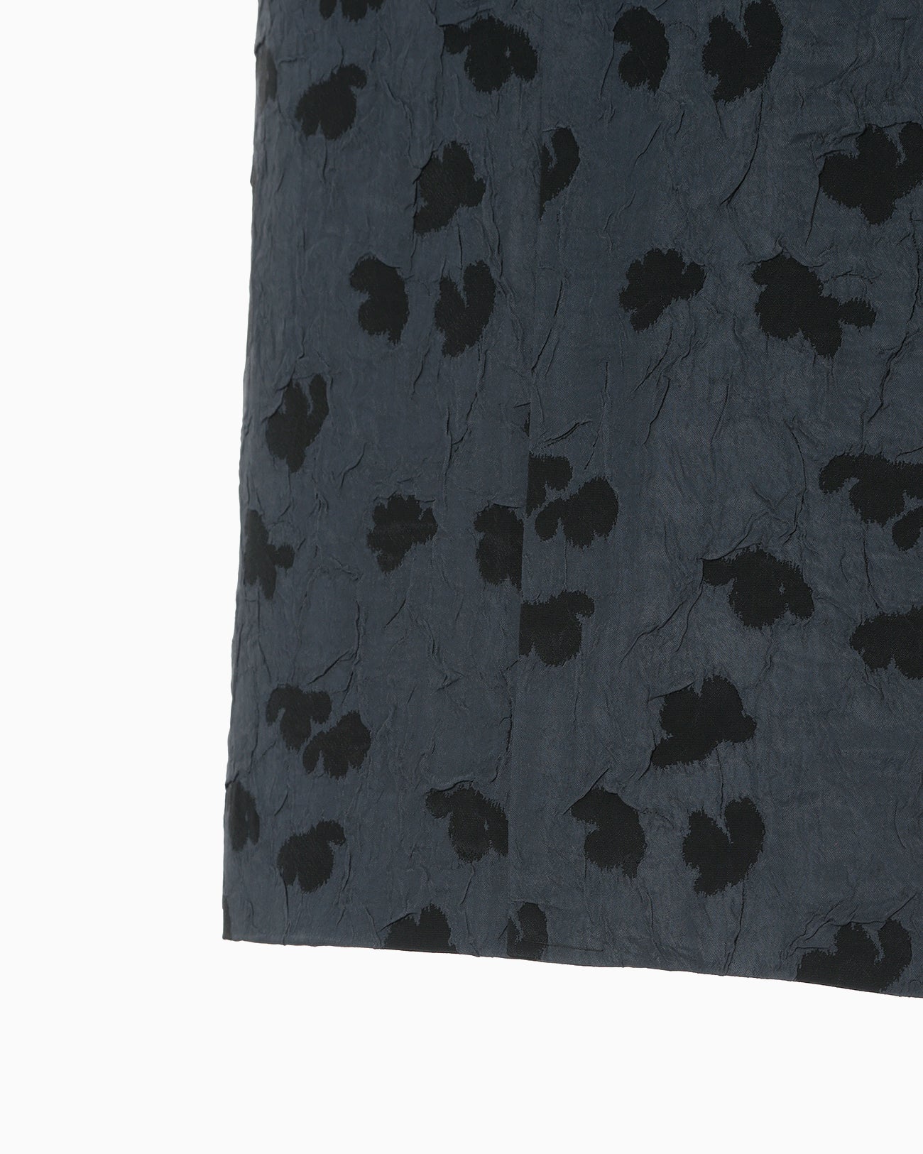 Double Layered Floral Jacquard Skirt - navy - Mame Kurogouchi