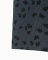Double Layered Floral Jacquard Skirt - navy
