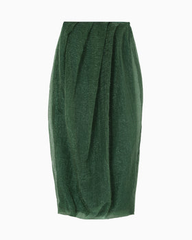 Shimmering Draped Skirt - green