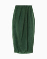 Shimmering Draped Skirt - green