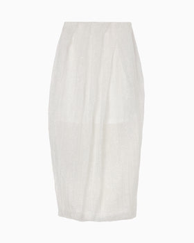 Shimmering Draped Skirt - white