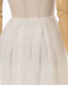 Shimmering Draped Skirt - white
