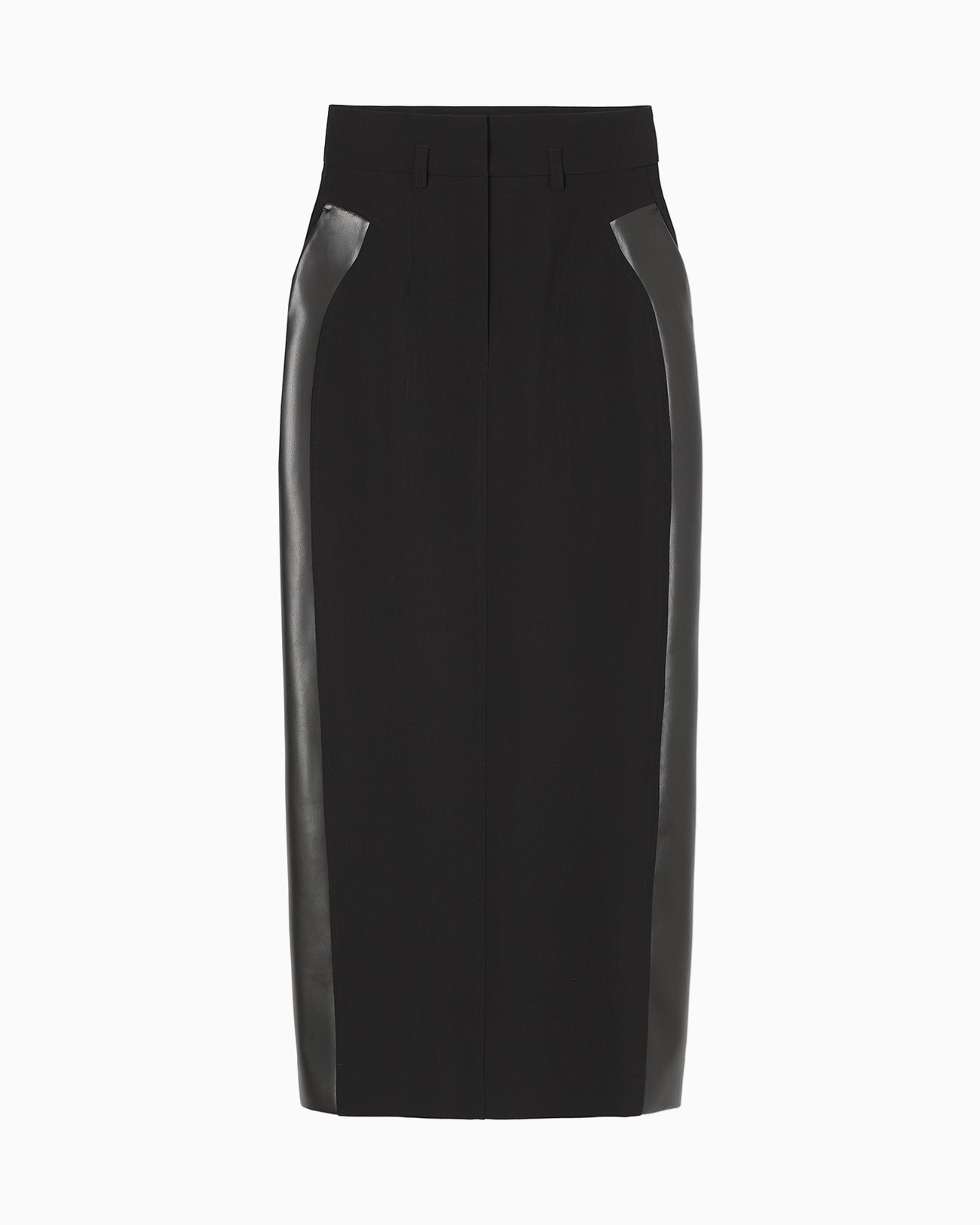 Wool Triacetate Lined Skirt - black - Mame Kurogouchi