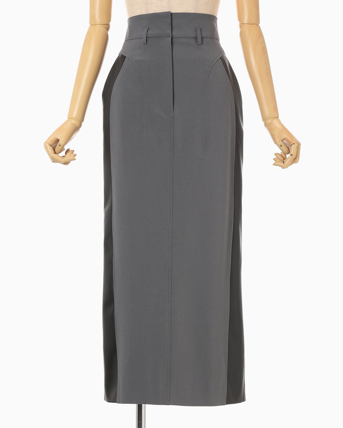 新品　正規品　WOMEN’S WARM LOGO LINE SKIRT Wool Triacetate Lined Skirt - grey - Mame Kurogouchi