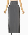 Wool Triacetate Lined Skirt - grey