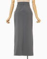 Wool Triacetate Lined Skirt - grey