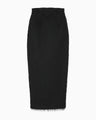 All-Over-Fringe Skirt - black
