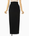 All-Over-Fringe Skirt - black