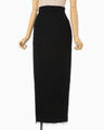 All-Over-Fringe Skirt - black