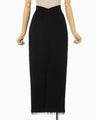 All-Over-Fringe Skirt - black